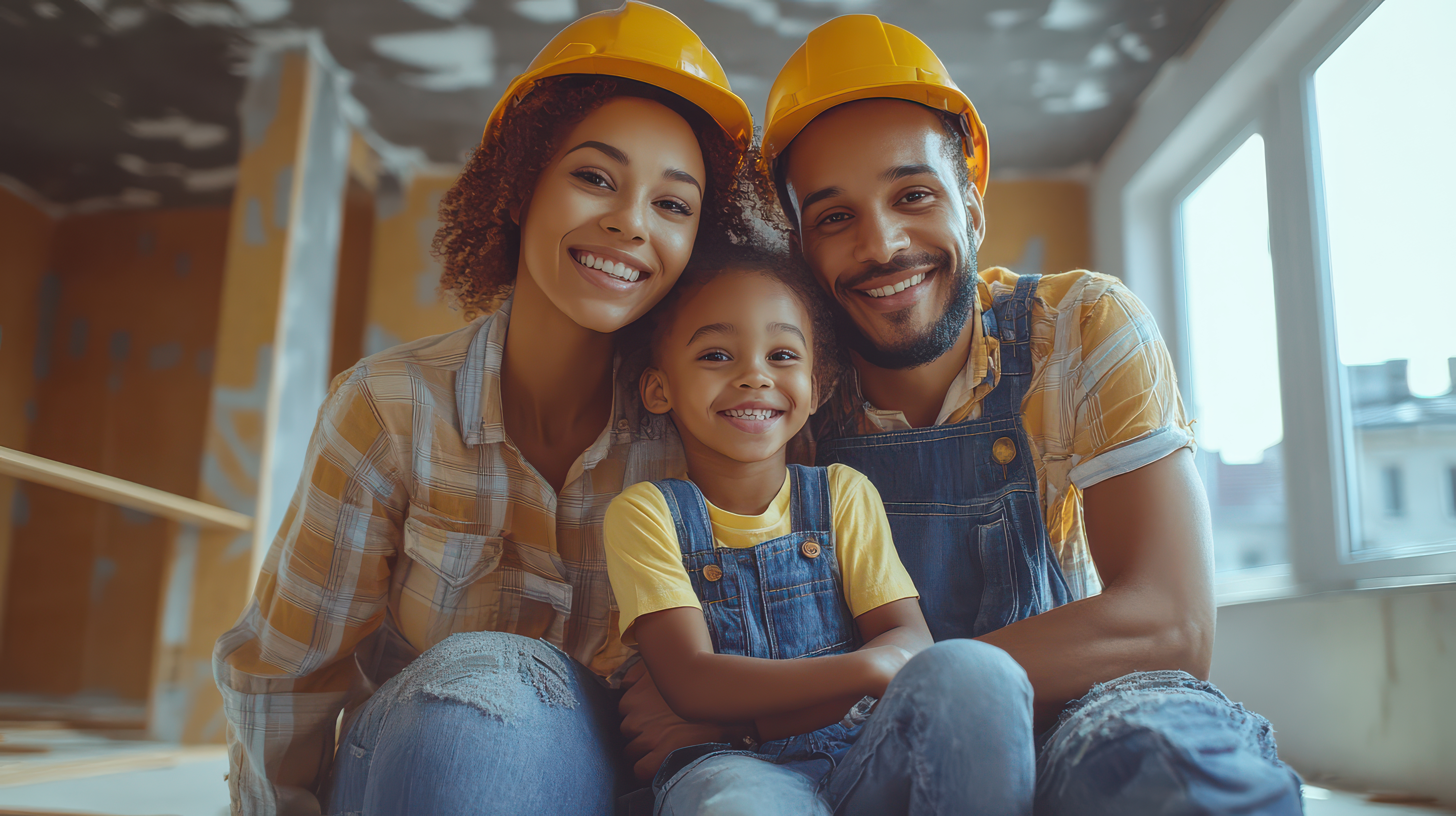 Familia representando Empréstimo para Construção