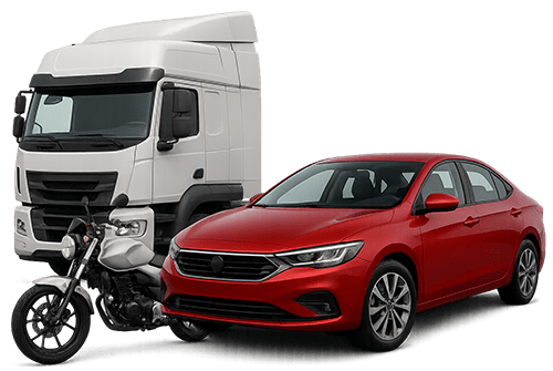 imagem proteção veícular - caminhão, carro e moto